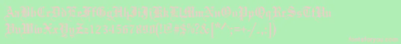 BlissNormal Font – Pink Fonts on Green Background