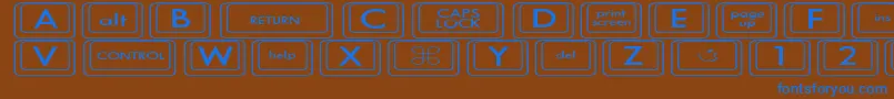 fuente KeyboardKeysexExpanded – Fuentes Azules Sobre Fondo Marrón
