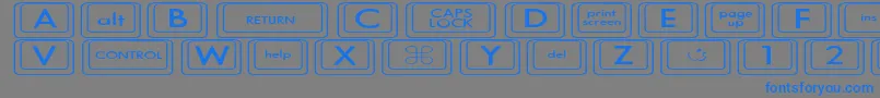 KeyboardKeysexExpanded Font – Blue Fonts on Gray Background