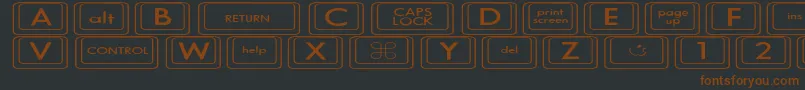 Шрифт KeyboardKeysexExpanded – коричневые шрифты на чёрном фоне