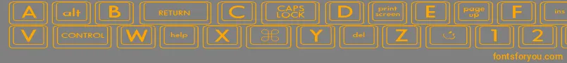 KeyboardKeysexExpanded Font – Orange Fonts on Gray Background