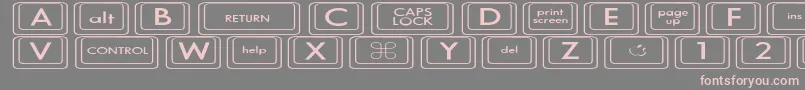 More about KeyboardKeysexExpanded Font KeyboardKeysexExpanded Font – Pink Fonts on Gray Background