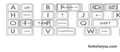 Обзор шрифта KeyboardKeysexExpanded