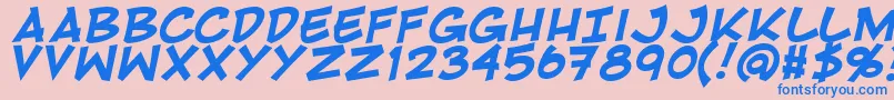 RivenshieldBold Font – Blue Fonts on Pink Background