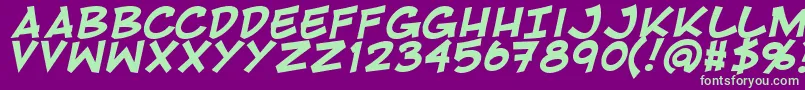 RivenshieldBold Font – Green Fonts on Purple Background