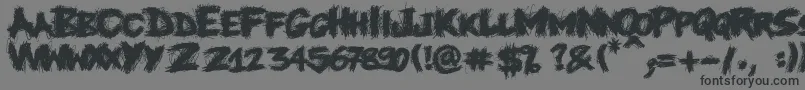 fuente Knifefight – Fuentes Negras Sobre Fondo Gris