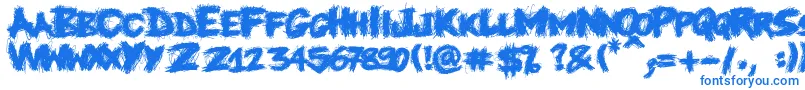 Knifefight Font – Blue Fonts on White Background