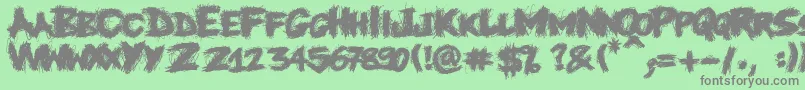 Knifefight Font – Gray Fonts on Green Background