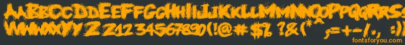 Knifefight Font – Orange Fonts on Black Background