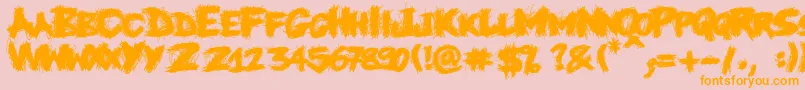 Knifefight Font – Orange Fonts on Pink Background