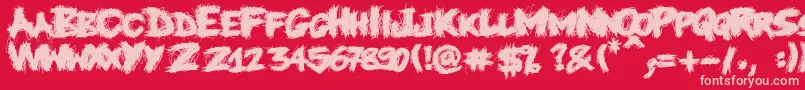 Knifefight Font – Pink Fonts on Red Background