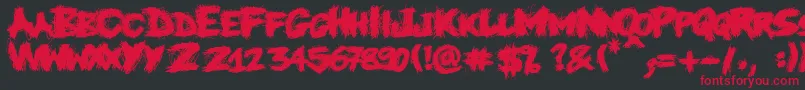 Knifefight Font – Red Fonts on Black Background