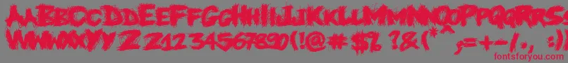 Knifefight Font – Red Fonts on Gray Background