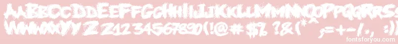 Knifefight Font – White Fonts on Pink Background