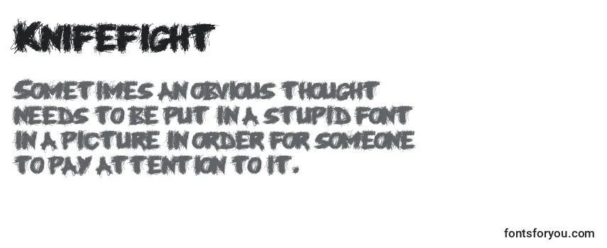 Review of the Knifefight Font
