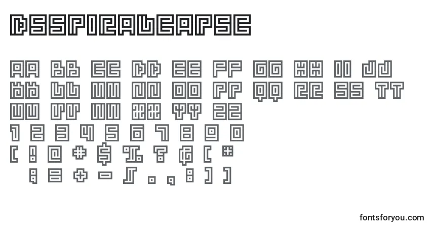 Dsspiralcapsc Font – alphabet, numbers, special characters