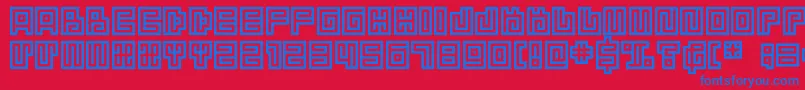Dsspiralcapsc Font – Blue Fonts on Red Background