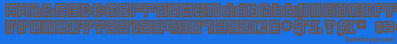 Dsspiralcapsc Font – Brown Fonts on Blue Background
