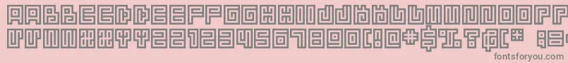 Dsspiralcapsc Font – Gray Fonts on Pink Background