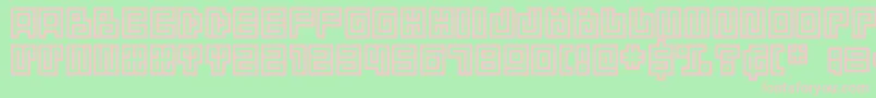 Dsspiralcapsc Font – Pink Fonts on Green Background