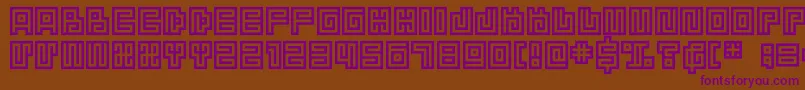 Dsspiralcapsc Font – Purple Fonts on Brown Background