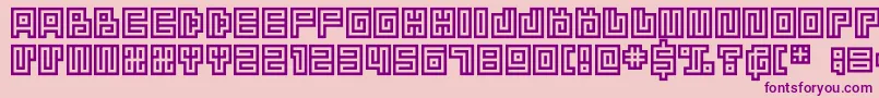 Dsspiralcapsc Font – Purple Fonts on Pink Background