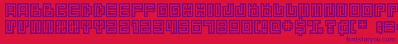 Dsspiralcapsc Font – Purple Fonts on Red Background