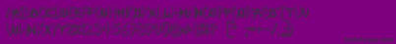 CrashTestShadow-Schriftart – Schwarze Schriften auf violettem Hintergrund
