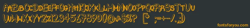 CrashTestShadow Font – Orange Fonts on Black Background