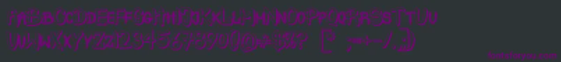 Шрифт CrashTestShadow – фиолетовые шрифты на чёрном фоне