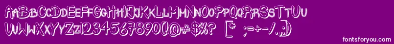 Шрифт CrashTestShadow – белые шрифты на фиолетовом фоне