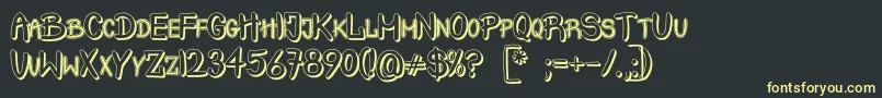 CrashTestShadow Font – Yellow Fonts on Black Background