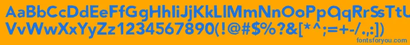 Nowayback Font – Blue Fonts on Orange Background