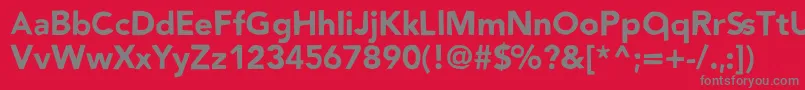 フォントNowayback – 赤い背景に灰色の文字