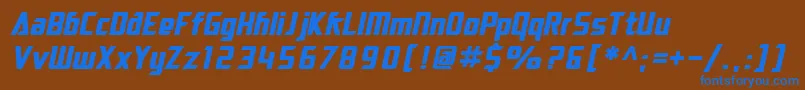 More about SfElectrotomeBoldOblique Font SfElectrotomeBoldOblique Font – Blue Fonts on Brown Background