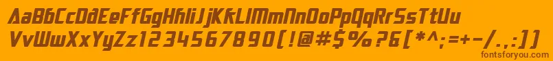 SfElectrotomeBoldOblique Font – Brown Fonts on Orange Background