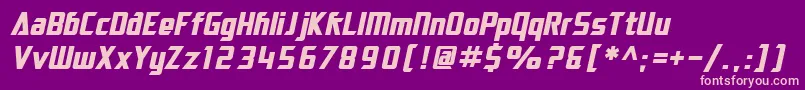 Weitere Informationen zur SfElectrotomeBoldOblique-Schriftart SfElectrotomeBoldOblique-Schriftart – Rosa Schriften auf violettem Hintergrund