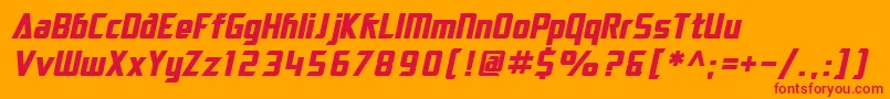 SfElectrotomeBoldOblique Font – Red Fonts on Orange Background