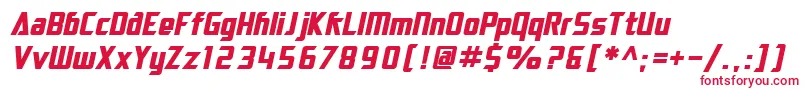 SfElectrotomeBoldOblique Font – Red Fonts on White Background