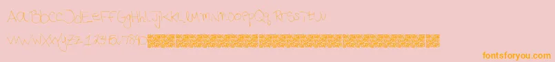 Phonehome Font – Orange Fonts on Pink Background