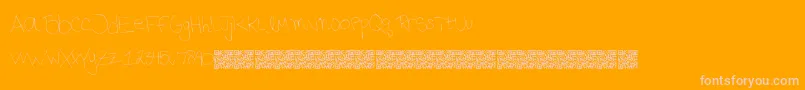 Phonehome Font – Pink Fonts on Orange Background