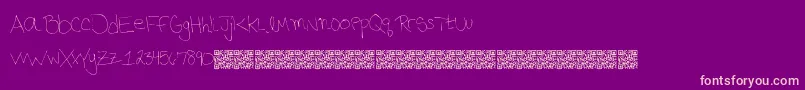 Phonehome Font – Pink Fonts on Purple Background