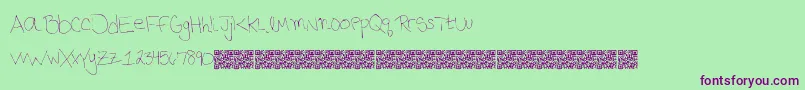 Phonehome Font – Purple Fonts on Green Background