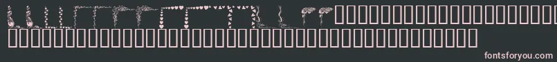 KrValentineBorders Font – Pink Fonts on Black Background