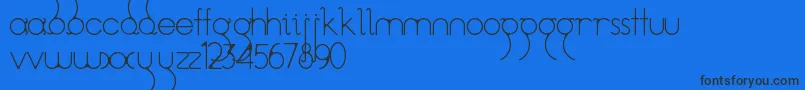 Swish Font – Black Fonts on Blue Background
