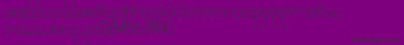 フォントSwish – 紫の背景に黒い文字