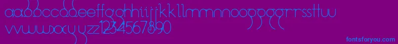 Swish Font – Blue Fonts on Purple Background