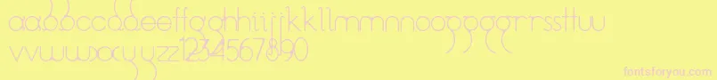 Swish Font – Pink Fonts on Yellow Background