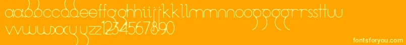 Swish Font – Yellow Fonts on Orange Background