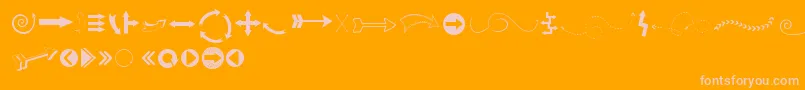 Kgarrows Font – Pink Fonts on Orange Background